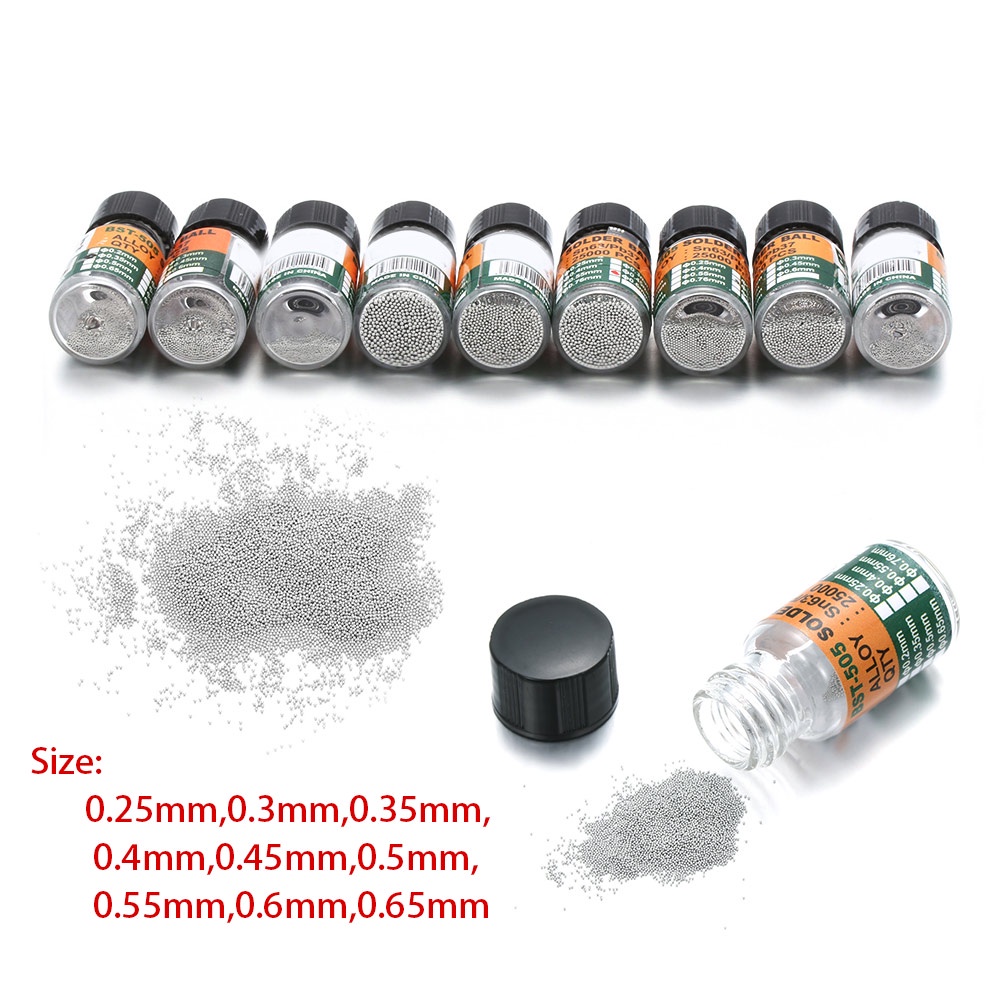 25000 Cái / Chai Chất Liệu Thiếc Hàn 0.2 0.3-0.65 mm BGA Sn63 / Pb37