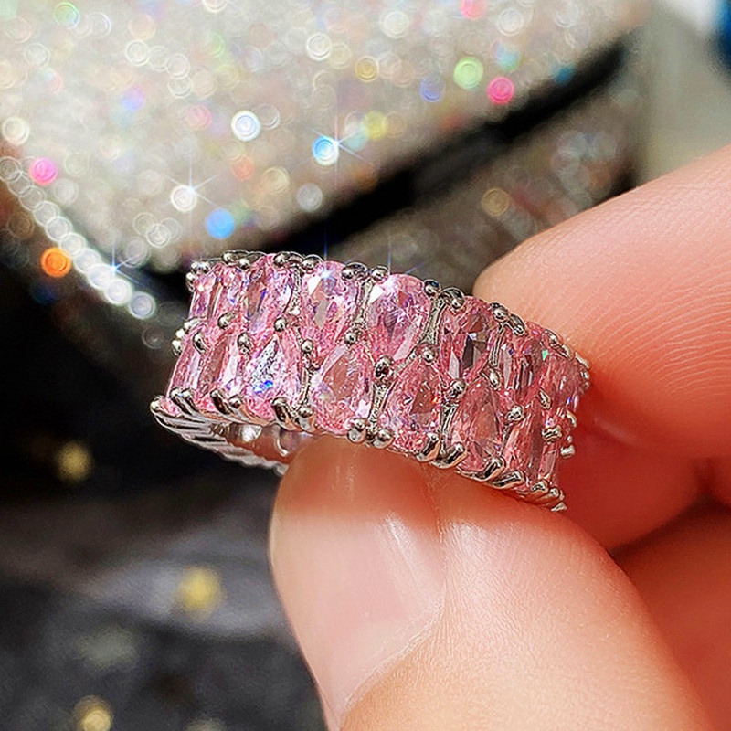 Nhẫn Đính Đá Zircon Sang Trọng Cho Cặp Đôi