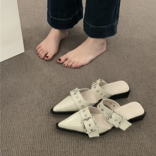 Dép Sandal Bít Mũi Đế Thấp Thời Trang Cho Nữ