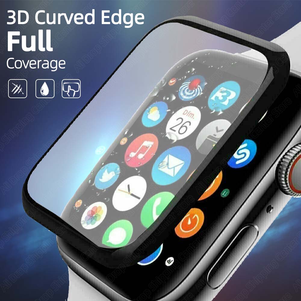 Miếng Dán Màn Hình Cong 3D Bảo Vệ Đồng Hồ Thông Minh Apple Watch Series 8 2 3 4 5 Series 6 7 SE S6 S7 49mm 44mm 45mm 40mm 41mm