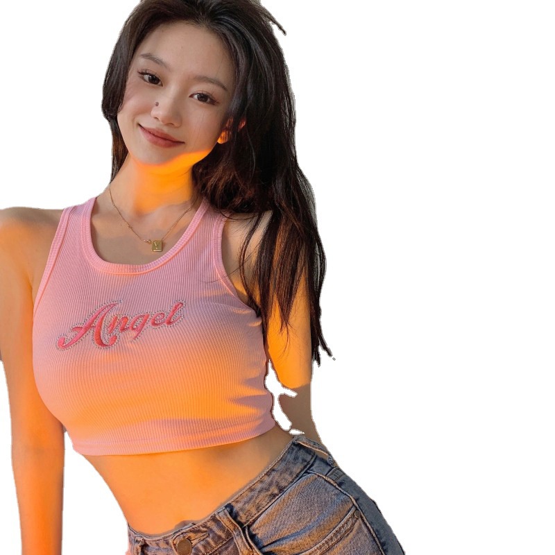 Áo Hai Dây Dáng Ngắn Phong Cách Hàn Quốc Thời Trang Mùa Hè Quyến Rũ Cho Nữ