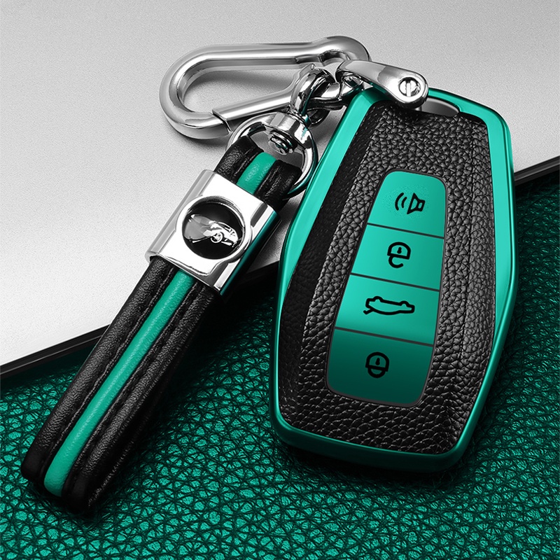 Bao Da TPU + Da Đựng Chìa Khóa Điều Khiển Từ Xa Cho Xe Hơi Geely Emgrand X7 EX7 Coolray 2019-2020