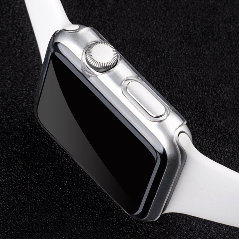 Ốp Lưng Trong SuốT + MiếNg DáN BảO Vệ MàN HìNh Cho ĐồNg Hồ Apple Watch Series 7 Se 65432 45MM 41MM 38MM 42MM 40MM 44MM