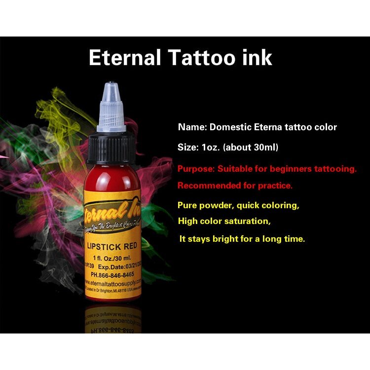 1oz 30ml 25 màu trên cơ thể vẽ hình xăm trên mực trang điểm vĩnh viễn màu lông mày sắc tố