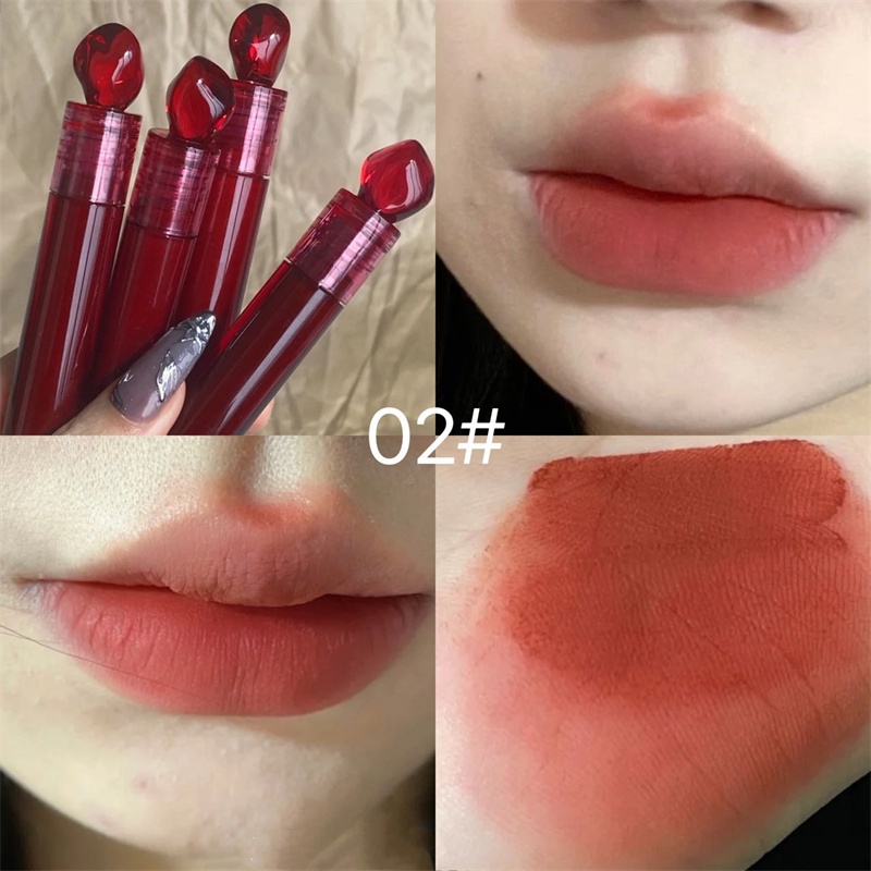 Abpopa ineyoo® Son Kem Lì Mềm Mịn Lâu Trôi Không Thấm Nước Thiết Kế Vỏ Hình Viên Đá