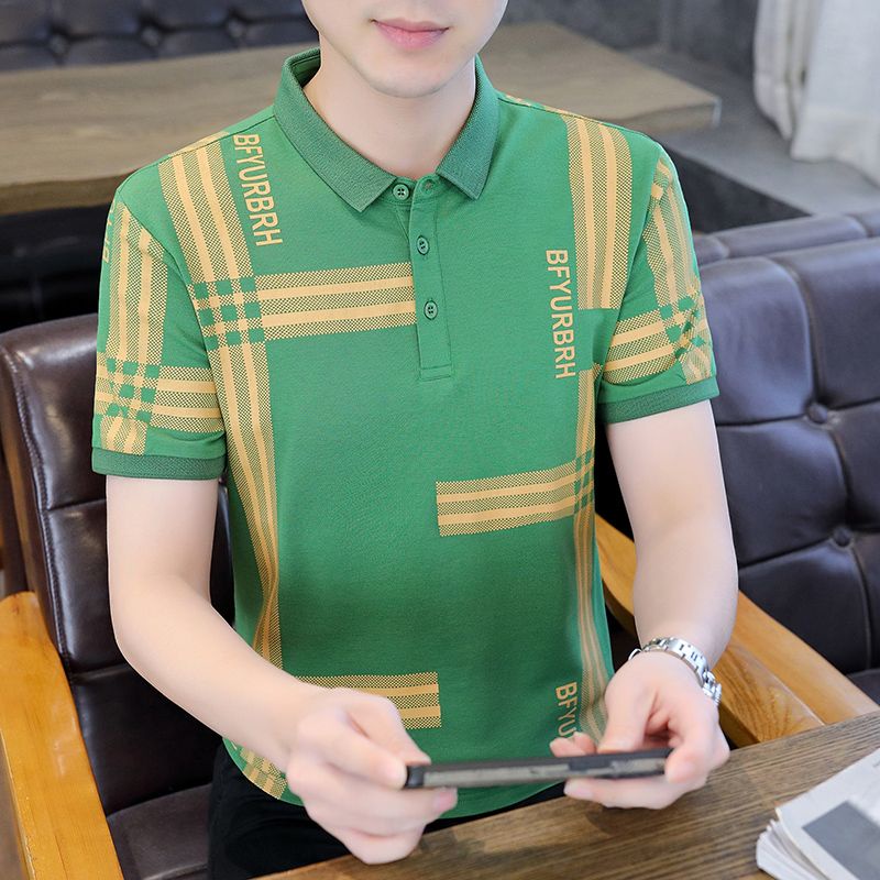 Áo Thun Polo Ngắn Tay Thoáng Khí Thoải Mái In Họa Tiết Thời Trang Cho Nam