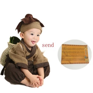 Bộ đồ hán phục hóa trang chú tiểu dễ thương cho bé trai