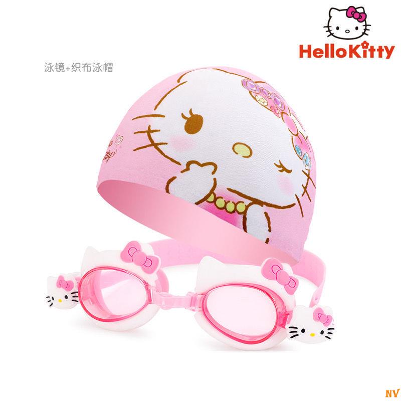 Kính Bơi Chống Thấm Nước / Sương Mù Họa Tiết Hello Kitty Dễ Thương Cho Bé Gái