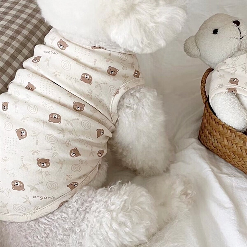 Áo Cotton Mỏng Không Tay Thời Trang Mùa Hè Dành Cho Thú Cưng