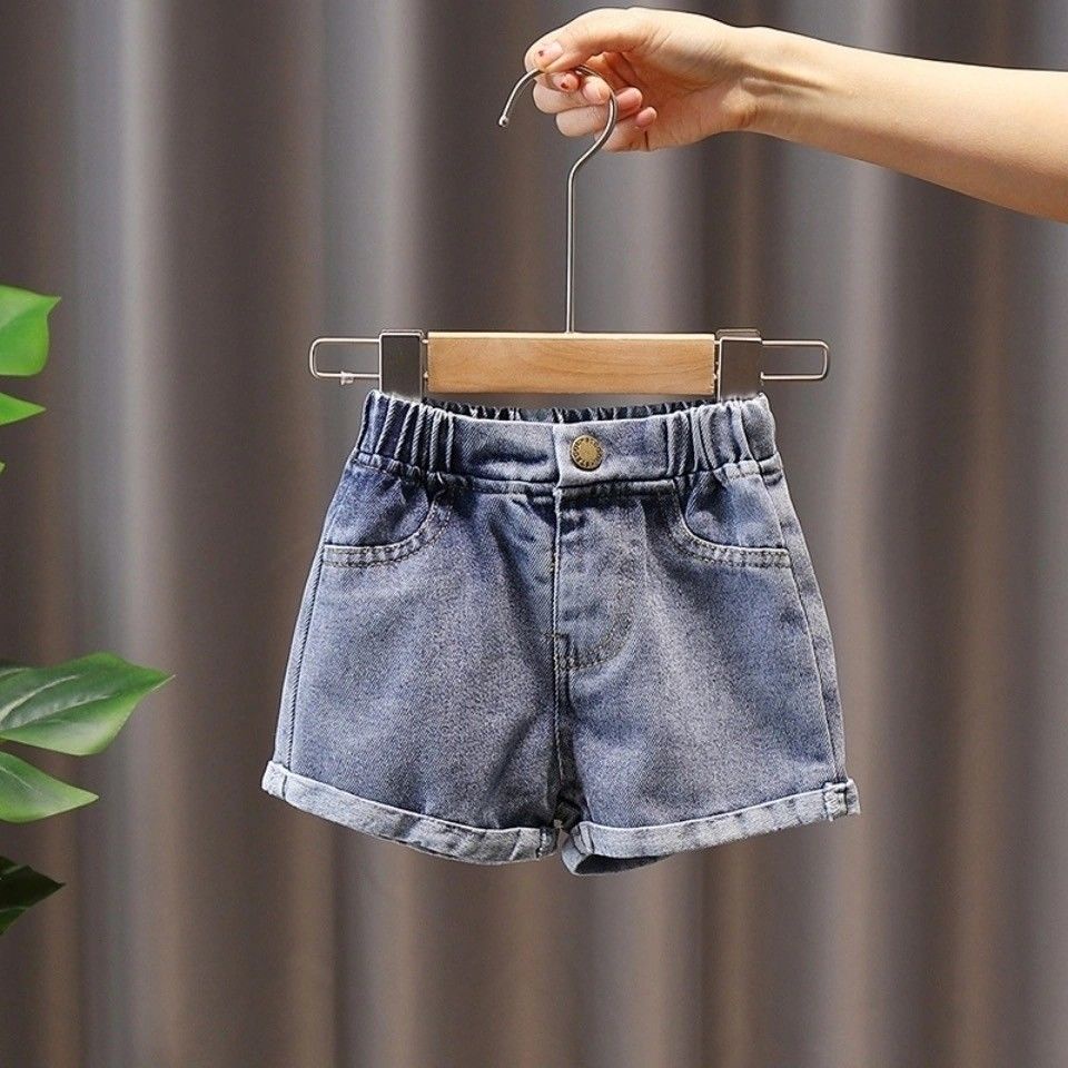 Quần Short Denim Thời Trang Mùa Hè Hàn Quốc Cho Bé Gái