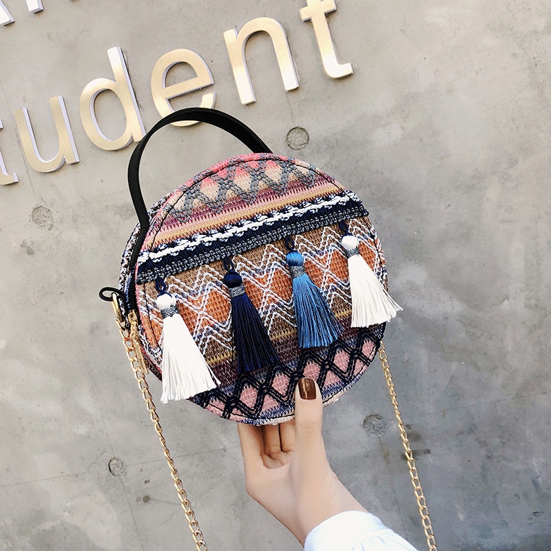 Bán Chạy#Túi Đeo Chéo Dây Xích Dáng Tròn Phong Cách Harajuku Hàn Quốc Hàng Mới Dành Cho Bạn Nữ 3.23 Tuổi