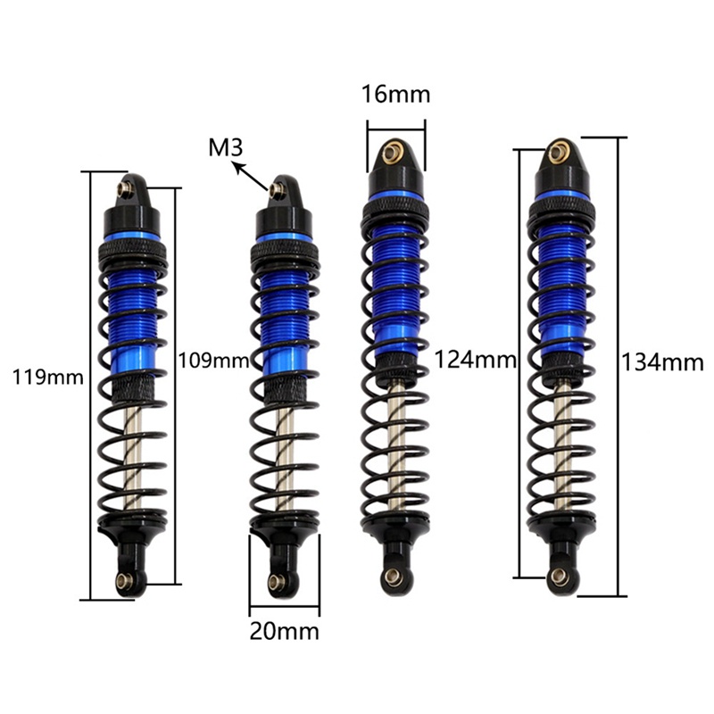 Bộ Giảm Xóc Trước Và Sau Bằng Kim Loại Cho Xe Điều Khiển Traxxas Slash 4X4 ARRMA SENTON 4WD Typhon Tỉ Lệ 1 / 10