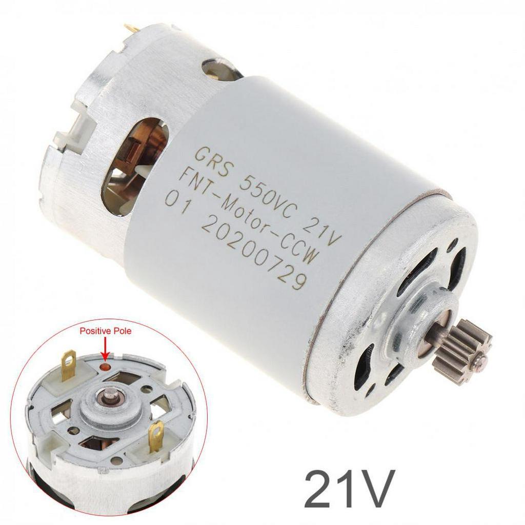 Động cơ DC RS550 21V 29000 RPM mới với bộ chuyển đổi mô-men xoắn 11 tốc độ kép và hộp số cao