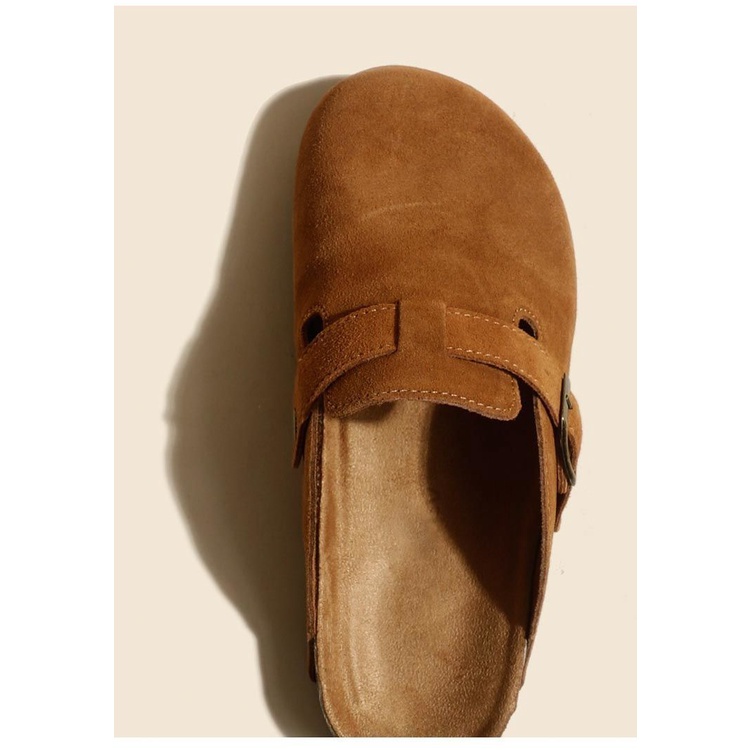 Birkenstock Dép Birkenstock Bằng Da Lộn Màu Trơn Đế Nút Bần Thoải Mái Phong Cách Cho Nam Và Nữ