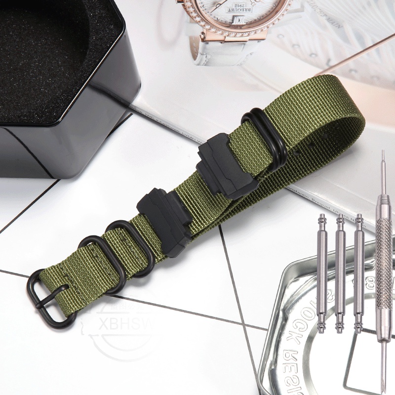 Dây Đeo Nylon Cho Đồng Hồ Casio G-Shock 16mmies GA2100 GA700 GA400 SerGA100 GSL100 GW9400