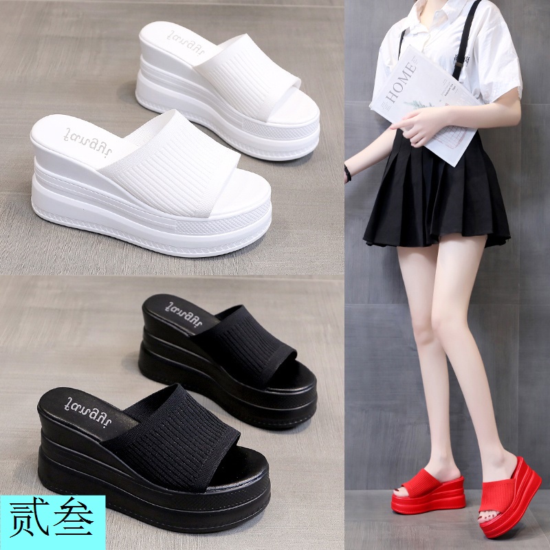 Sandal Cao Gót 9CM Đế Xuồng Dày Dặn Phong Cách Thời Trang Mùa Hè 2023 Mới Dành Cho Nữ