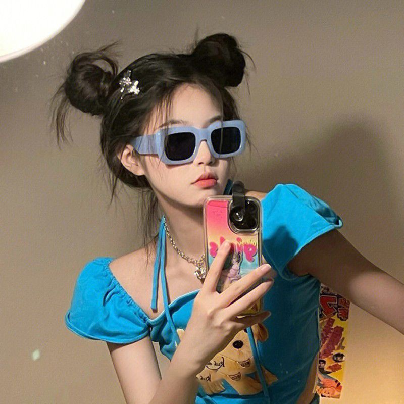 Kính Mát Gọng Vuông Phong Cách Hip Hop Âu Mỹ Cho Nữ