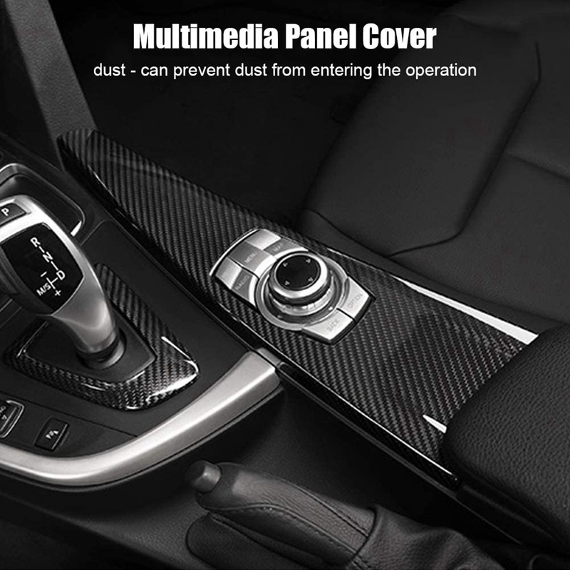 Miếng Dán Sợi Carbon Trang Trí Bảng Điều Khiển Đa Phương Tiện Cho BMW 3 Series F30 F34 4 Series F33 F36