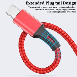 [Giao hàng nhanh] Cáp sạc nhanh USB 3 trong 1 bện cho cáp dữ liệu dây sạc điện thoại Micro USB / Type C