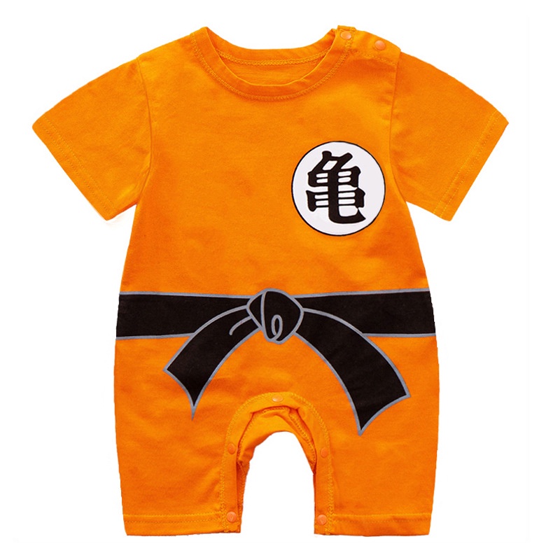 Bộ Áo Liền Quần Họa Tiết Hoạt Hình Goku Cho Bé Sơ Sinh 70-100cm UBZ4