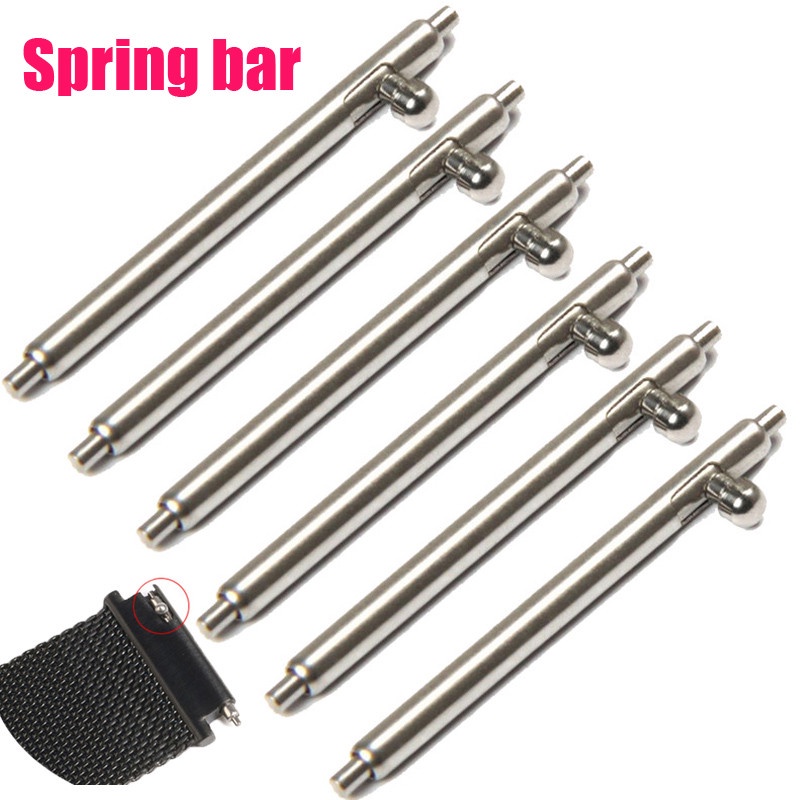 Thanh Lò Xo Inox Đường Kính 1.8mm 12 14 16 18 19 20 21 22 23 24 mm Tháo Gỡ Nhanh Cho Đồng Hồ Đeo Tay