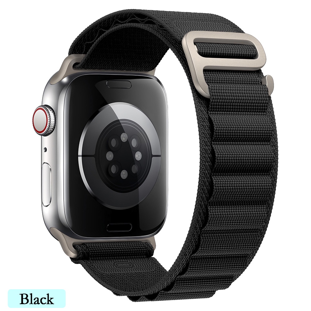 Dây Đeo Đồng Hồ Bằng Nylon 49mm 44mm 40mm 45mm 41mm 42mm 38mm Ultra 8 7 6 5 4 3 se