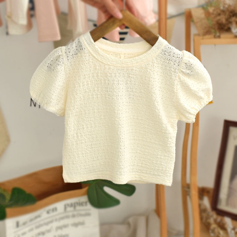 Áo Thun Ngắn Tay Hở Lưng Thoáng Khí Đính Nơ Dễ Thương Cho Nữ