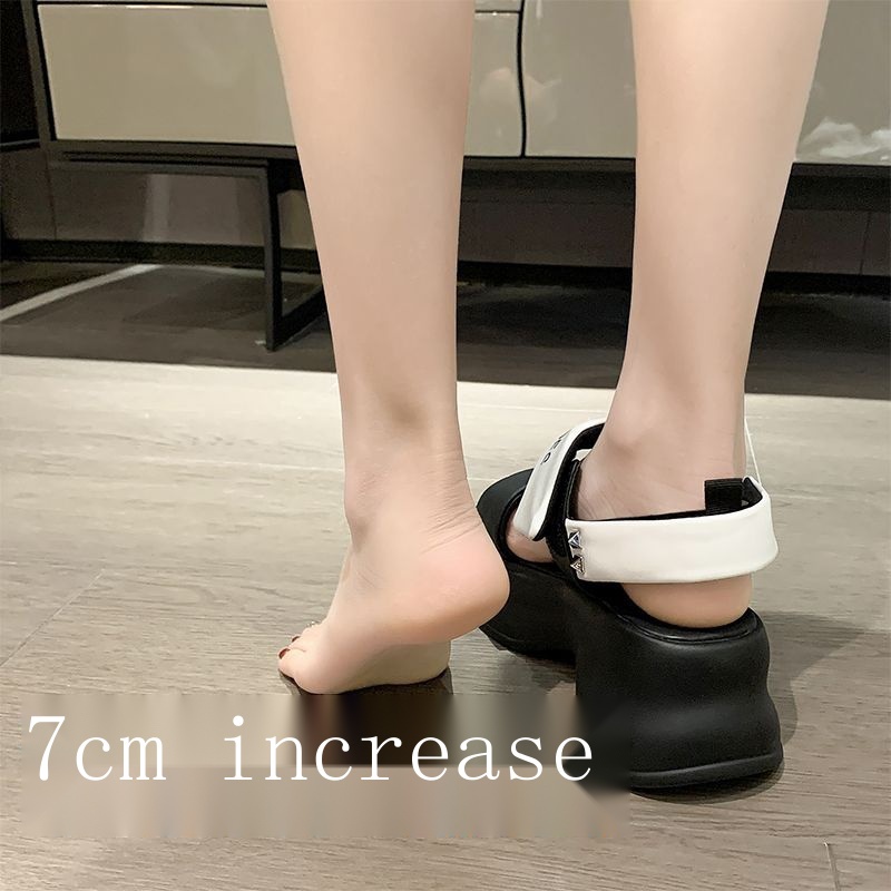 Xăng đan Thể Thao Đế Dày 7cm Phong Cách Châu Âu Thời Trang Mùa Hè 2023 Mới Cho Nữ