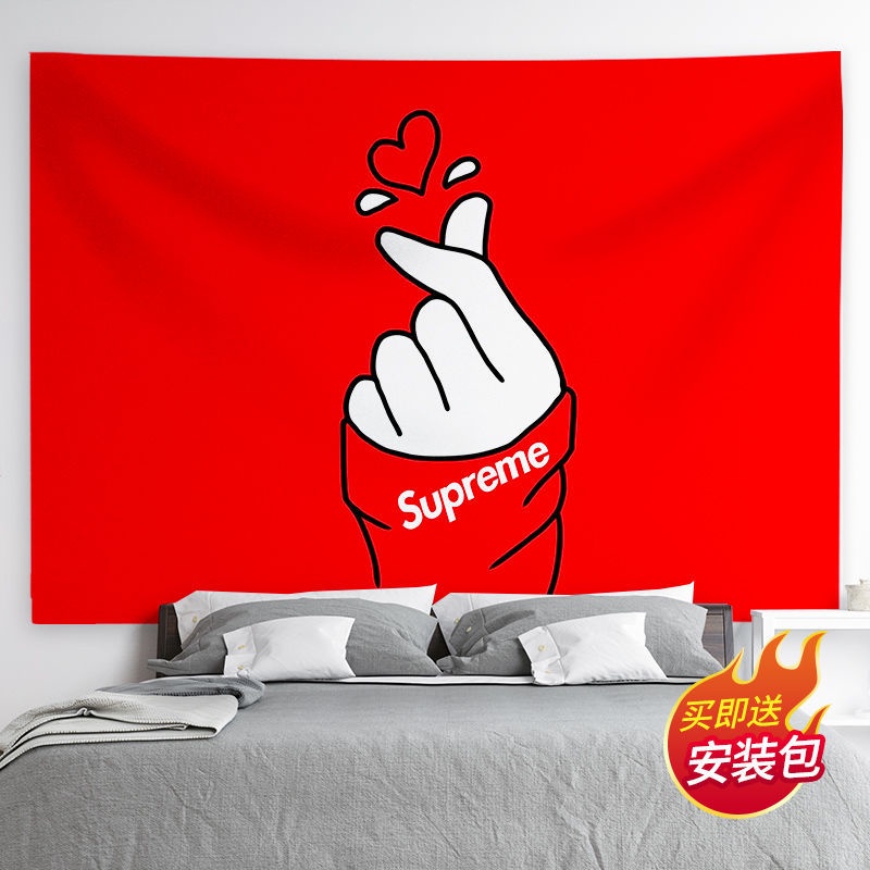 Thảm Treo Tường Trang Trí Phòng Khách / Ngủ / Khách Sạn In Chữ Supreme Phong Cách Bắc Âu