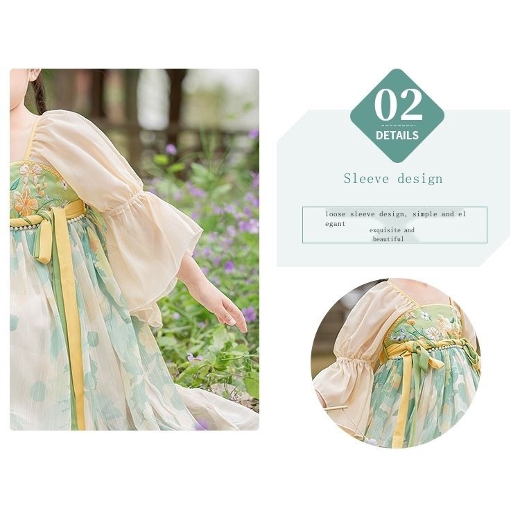 Hán Phục Cổ Trang Thời Trang Mùa Hè 2023 Dành Cho Bé Gái