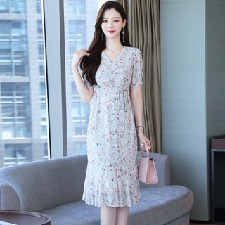 Đầm Hoa Mùa Hè Kiểu Pháp Cổ Điển Mới