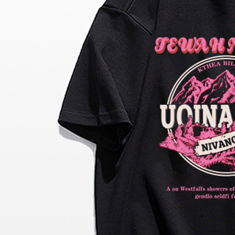 NRVP Áo Thun 100% Cotton Tay Ngắn Dáng Rộng In Họa Tiết Phong Cách Hàn Quốc Thời Trang Cho Nữ