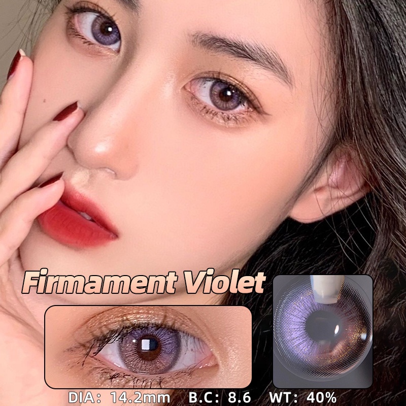 O2Girl  Kính áp tròng 14.2mm 2 chiếc kính đen nâu xanh mỗi năm một lần Mắt lớn