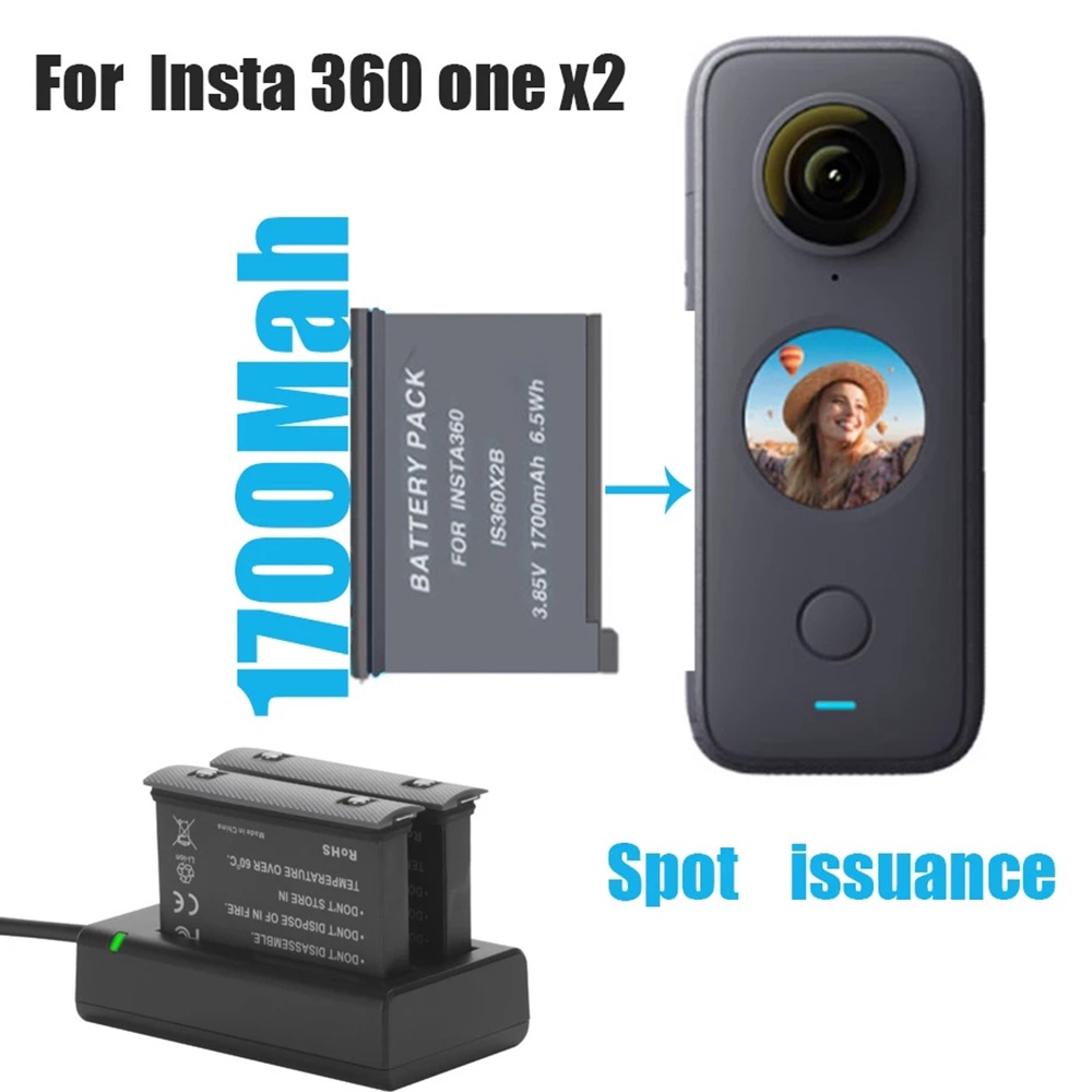 Kingma Cho Insta360 One X2 / One X Pin Lithium Sạc Và Sạc Pin Micro USB Cho Insta 360 One X 2 Camera Hành Động Phụ Kiện