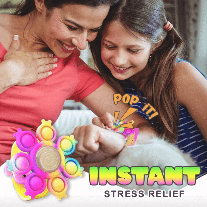 Con Quay Đồ Chơi Fidget Spinner HìNh VòNg Tay ĐèN Led GiúP GiảM Stress Cho Trẻ Em