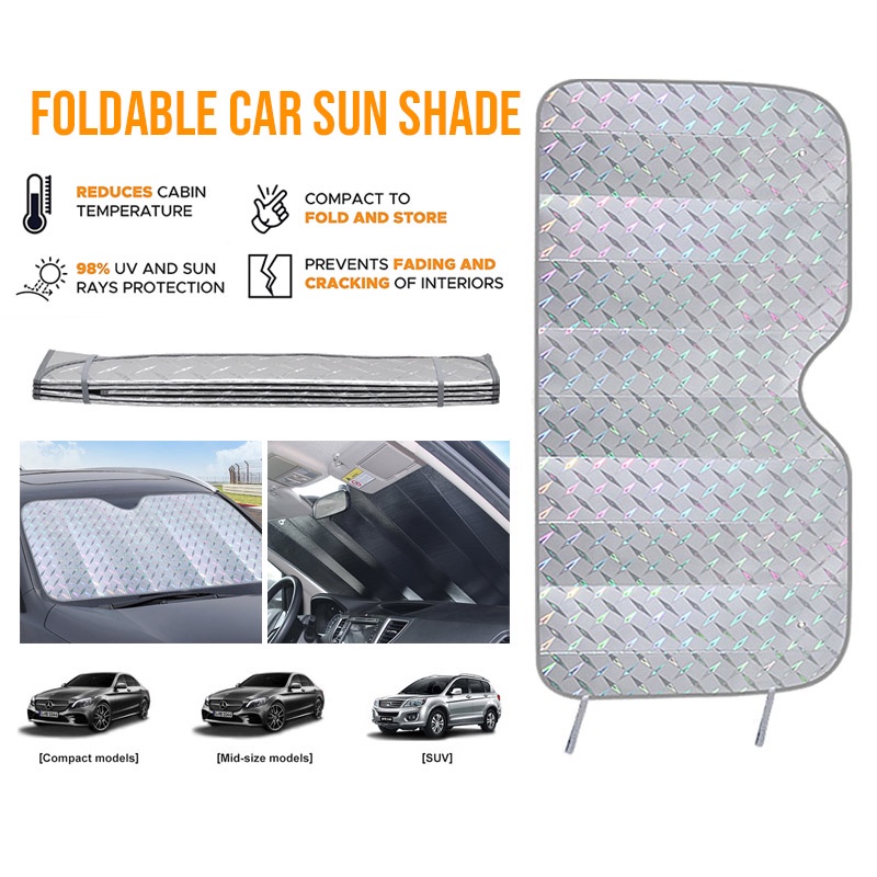 Tấm Che Nắng Cách Nhiệt Màu laser Cho Cửa Sổ Xe Hơi