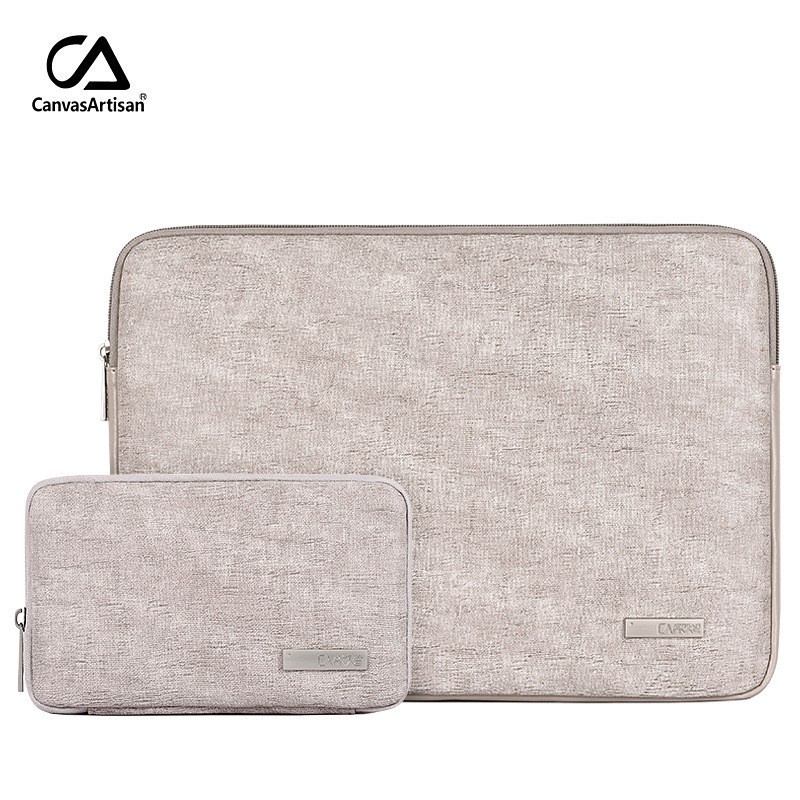 CanvasArtisan Bao Da Máy Tính Bảng Màu Xám Chống Nước Cho Macbook Air Pro M1 M2 Acer Dell 11 12 13 14 15 inch