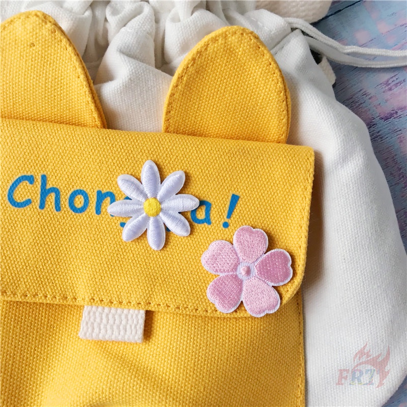 Sticker ủi nhiệt vải thêu logo hình hoa tự dính đẹp mắt dễ thương cute - Patch ủi quần áo balo H74