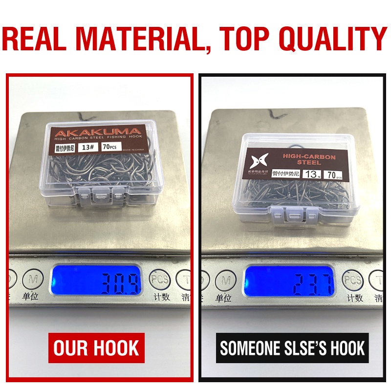 TOKUSHIMA Hộp 100 Lưỡi Câu Cá Bằng Thép Cacbon