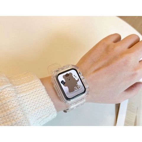 Trong Suốt Dây Đeo Thay Thế Bằng Nhựa Cho iwatch series 49mm 45mm 44mm 42mm 41mm 40mm 38mm ultra 8 7 se 6 5 4 3 2 t500 Pro d20