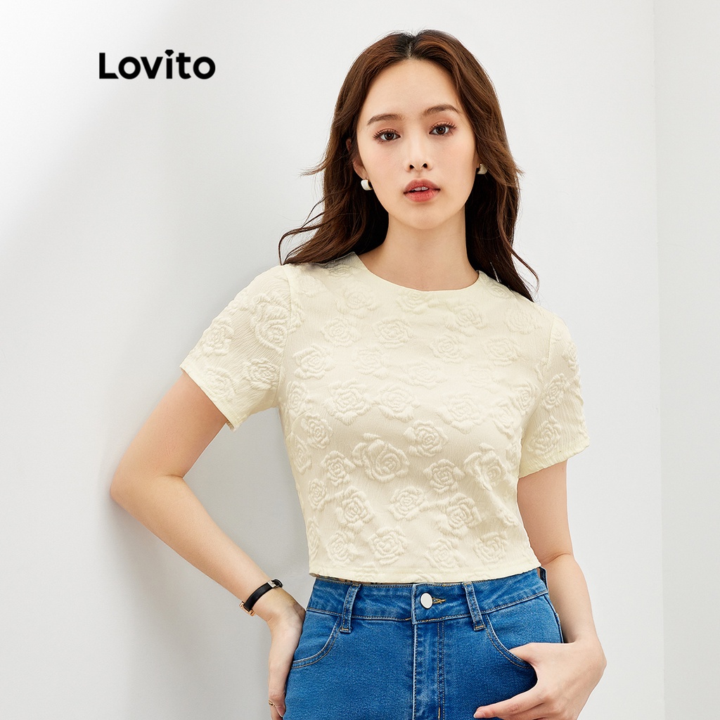 Áo Thun Trơn Kết Cấu Tốt Hình Giọt Nước Màu Trắng Cho Phụ Nữ Hồi Giáo L47ED084