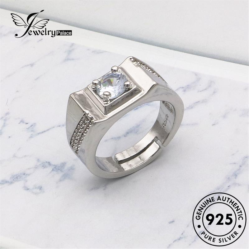 Jewellrypalace Nam Bạc Moissanite Nhẫn Nguyên Bản Đơn Giản Kim Cương 925 R1556