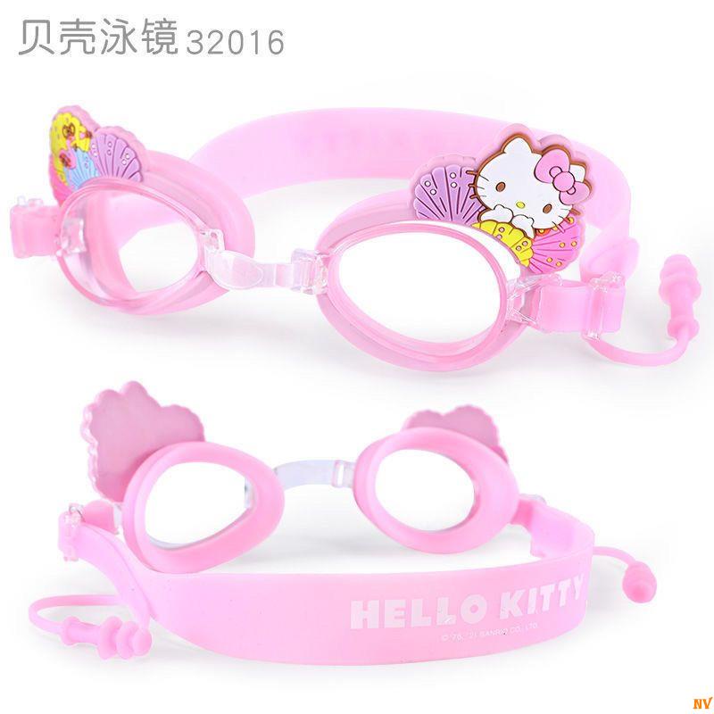 Kính Bơi Chống Thấm Nước / Sương Mù Họa Tiết Hello Kitty Dễ Thương Cho Bé Gái