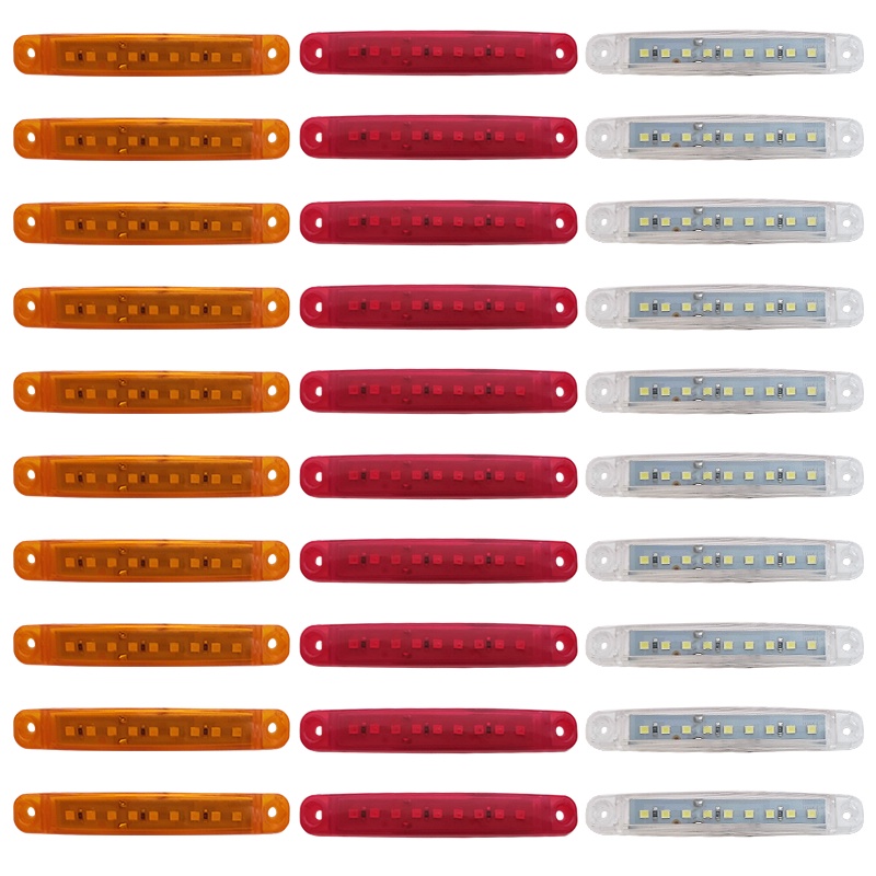 Bộ 10 Đèn LED 9 SMD 24V 12V Chuyên Dụng Cho Xe Tải