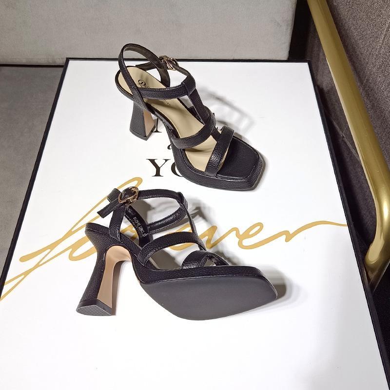 Sandal Cao Gót 9c Mùa Hè 2023 Phong Cách Mới Có Khóa Cài Sau Không Thấm Nước Cho Nữ