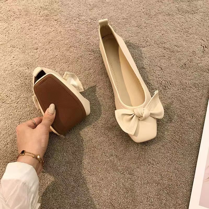 Giày Búp Bê Mũi Vuông Đế Mềm Thoải Mái Phong Cách Xiaoxiang Cho Nữ