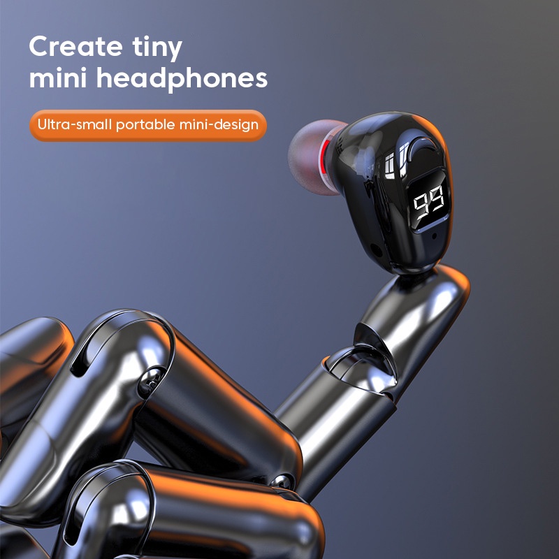 Tai Nghe Nhét Tai Bluetooth 5.2 Không Dây Mini Âm Thanh Stereo Sống Động Chất Lượng Cao