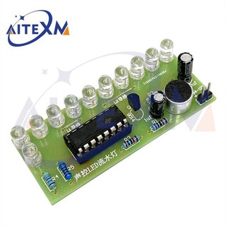 Bộ mô đun điện tử cd4017 điều khiển giọng nói đèn led diy