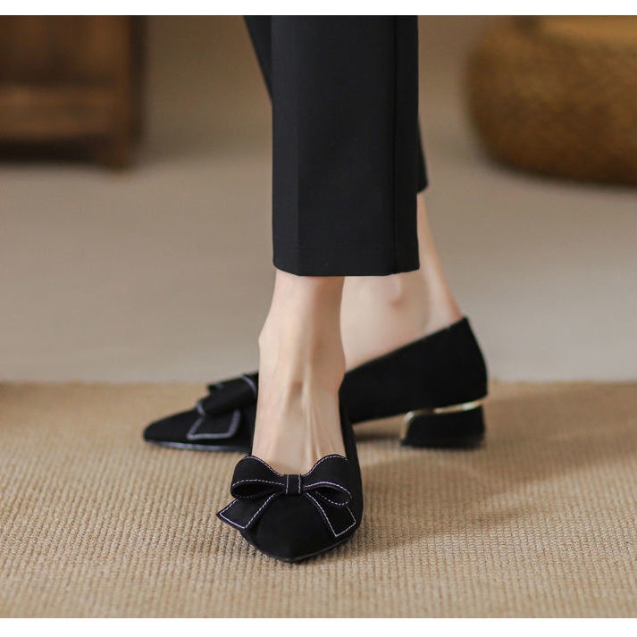 Giày Cao Gót Mũi Nhọn Đế Mềm Thoải Mái Thời Trang Mùa Hè Phong Cách Hàn Quốc Cho Nữ