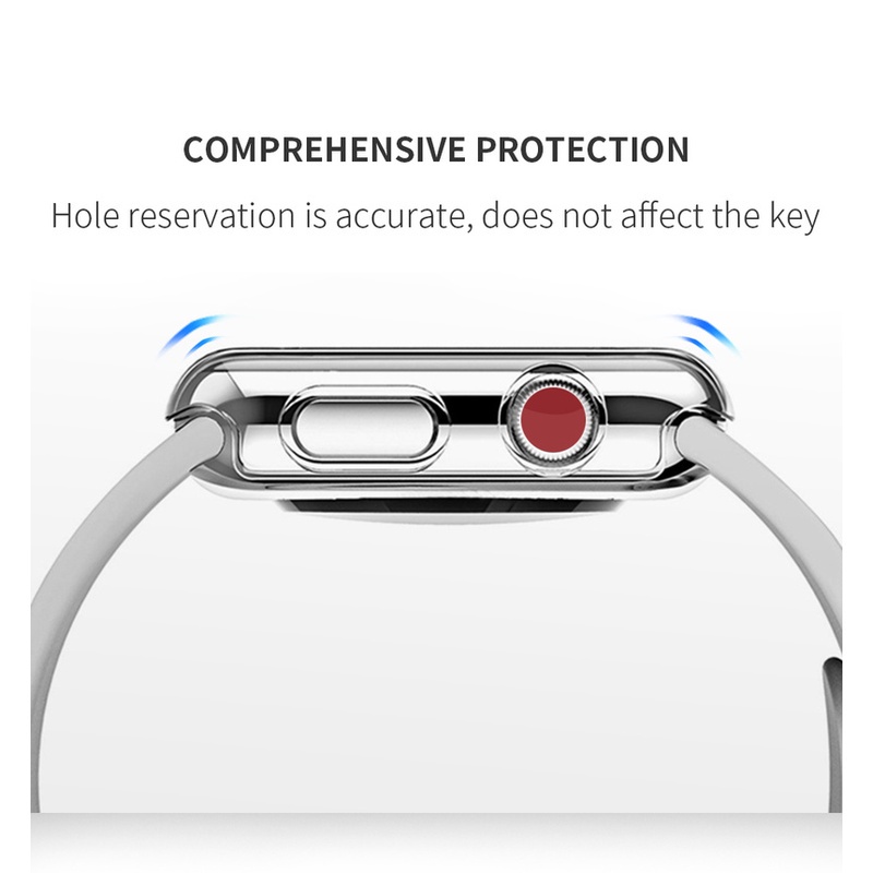 Ốp Lưng Trong SuốT + MiếNg DáN BảO Vệ MàN HìNh Cho ĐồNg Hồ Apple Watch Series 7 Se 65432 45MM 41MM 38MM 42MM 40MM 44MM